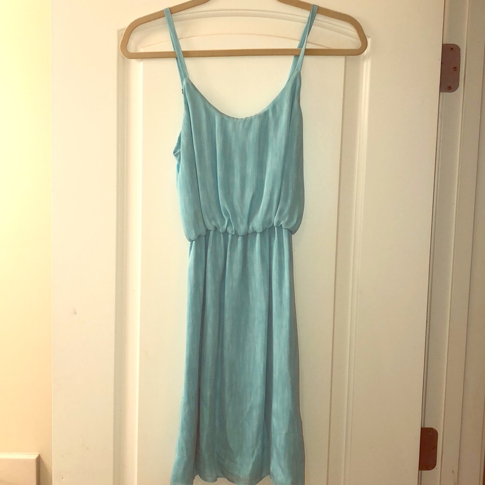 Alive + Olivia blue silk dress